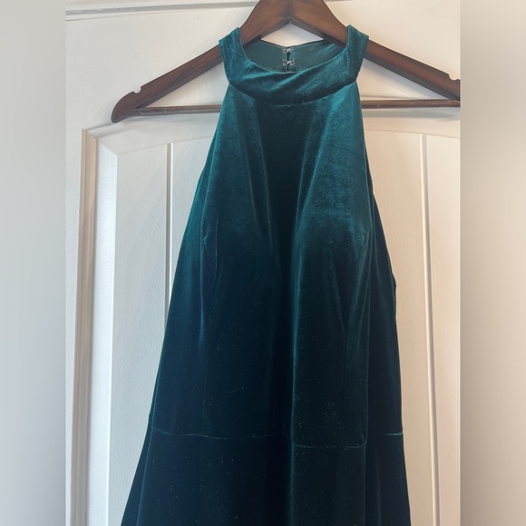 Revelry Tori Velvet Dress - Classic Emerald - Picture 3 of 10